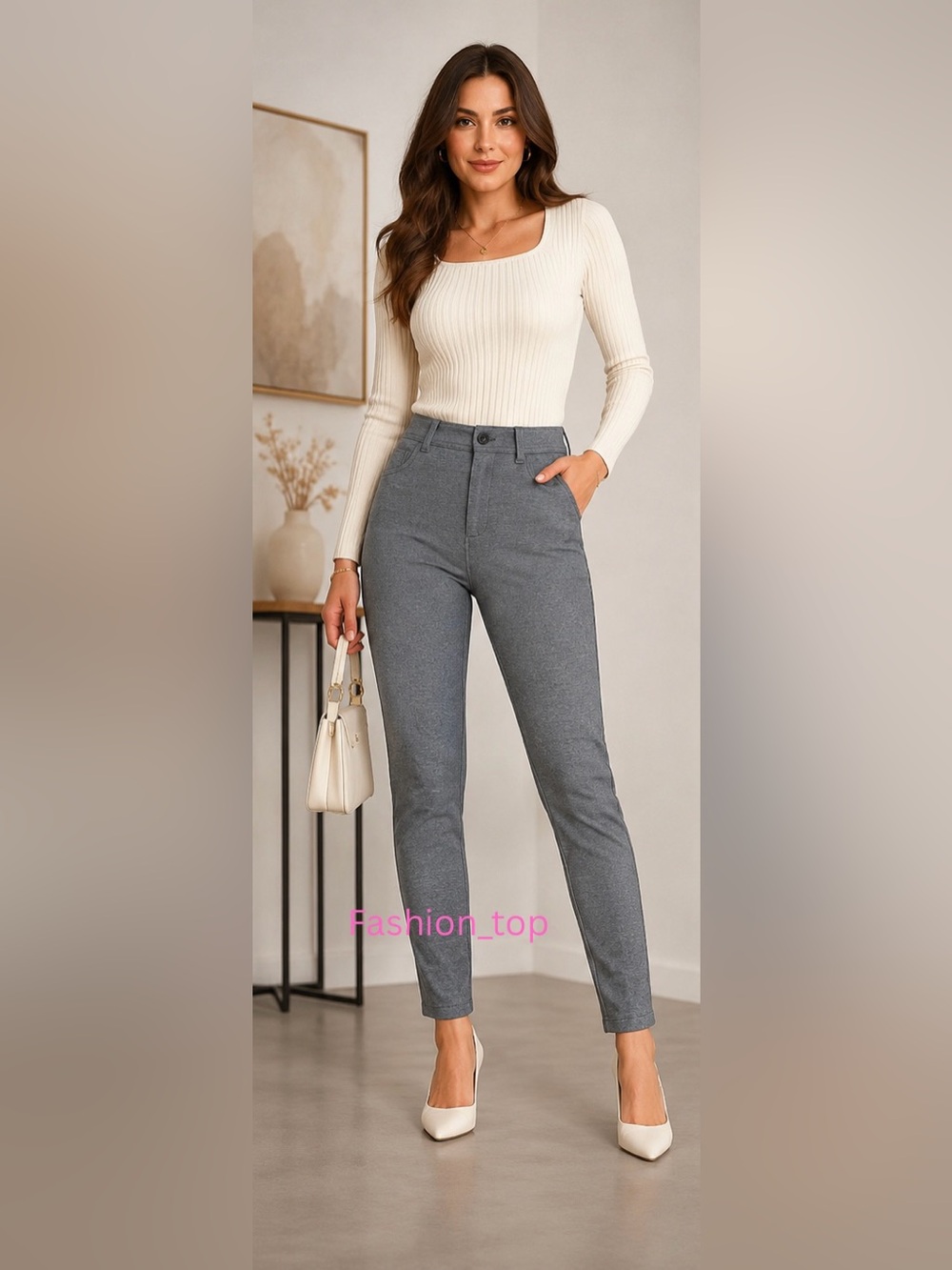 Anthropologie Pilcro Women's Serif Fit Ponte Knit Stretch Pants Gray Size 28